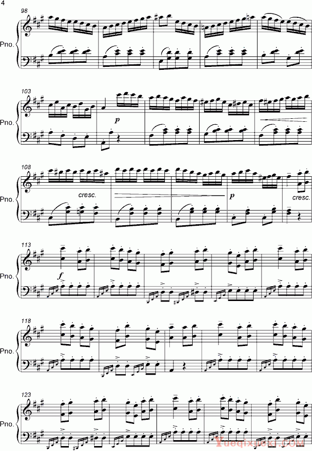 莫扎特 Turkish March（精制版） 钢琴谱