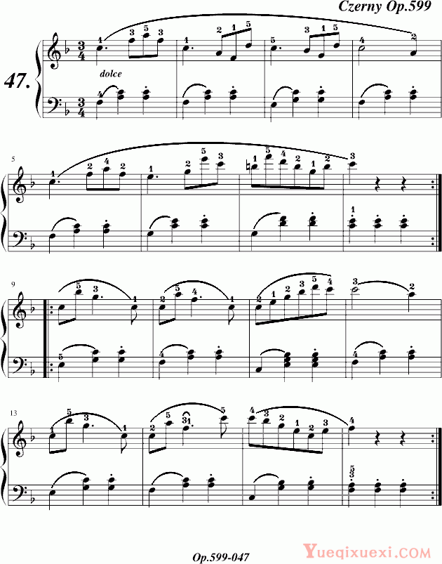 车尔尼 Czerny 车尔尼599之28 钢琴谱