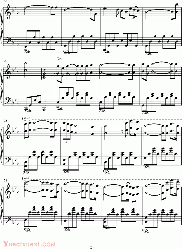 克莱德曼 罗密欧与朱丽叶 钢琴名人名曲五线谱