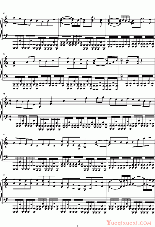 帕赫贝尔 Pachelbel 钢琴版摇滚卡农 钢琴谱
