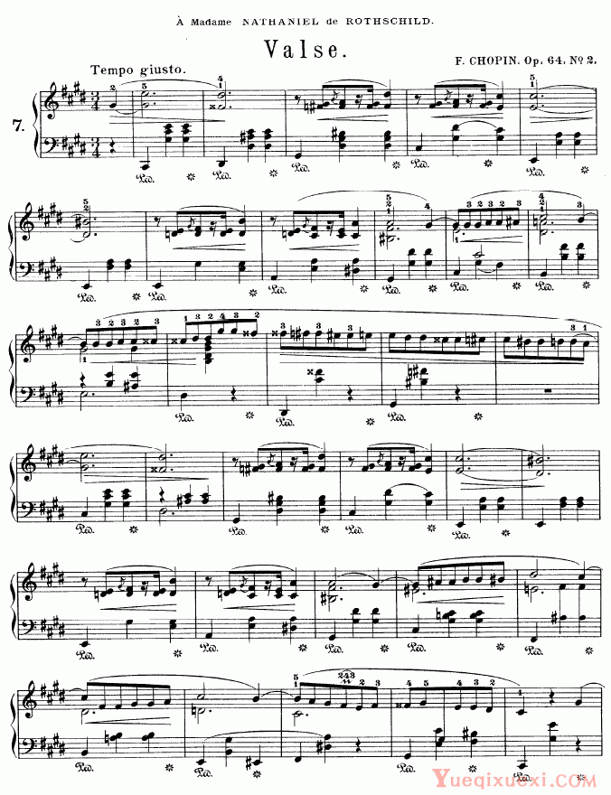 肖邦-chopin 钢琴圆舞曲64-2