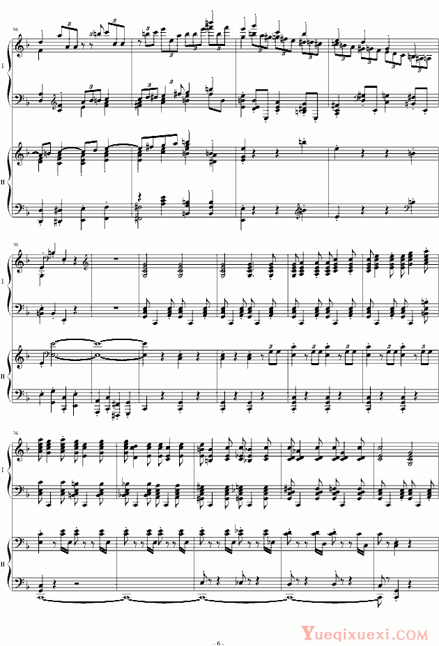 拉赫马尼若夫 拉三第三乐章 最难钢琴曲 钢琴谱