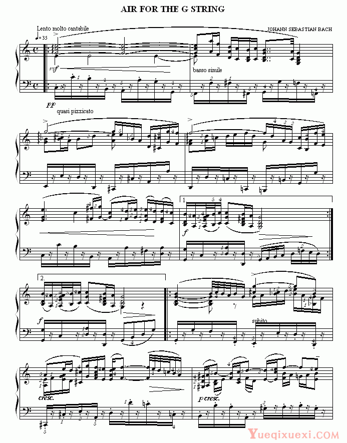 巴赫-P.E.Bach Air For The G String