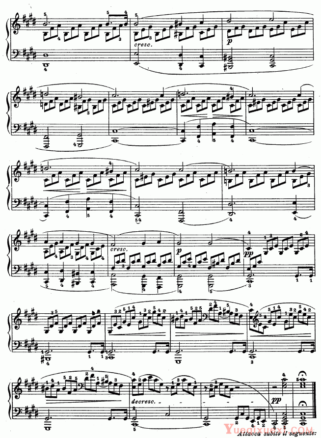 贝多芬-beethoven 第十四钢琴奏鸣曲《月光曲》（Op.27 No.2）