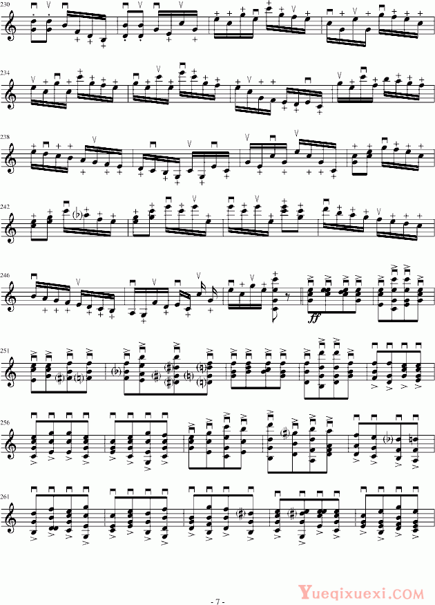 莫扎特 莫扎特主题炫技变奏曲（小提琴版） 钢琴谱