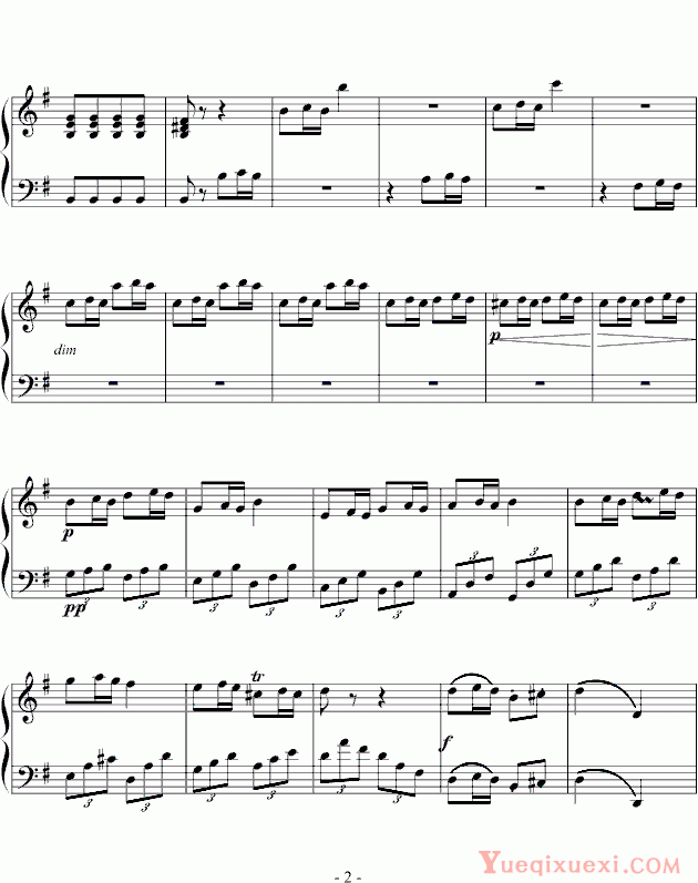 贝多芬-beethoven 第25奏鸣曲第三乐章