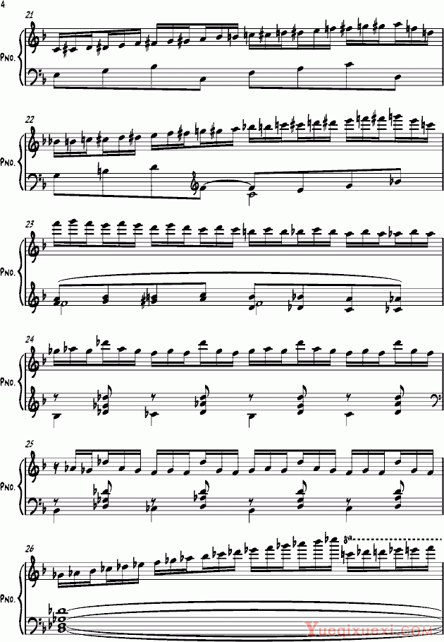 莫什科夫斯基 Moszkowski Etude Op 72 No 6 钢琴谱