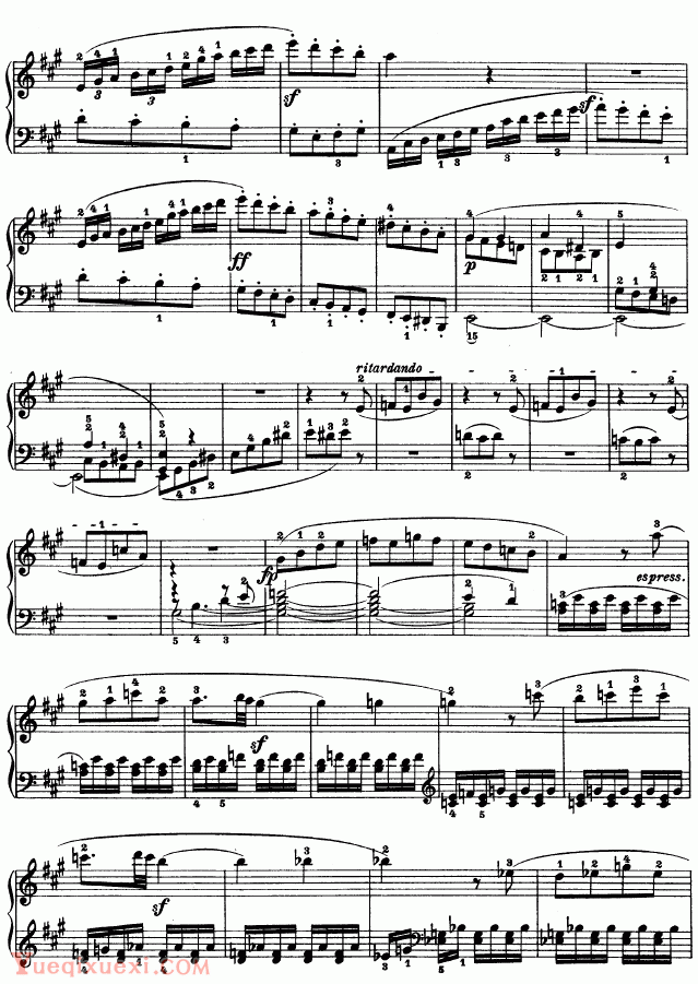 贝多芬-beethoven A大调第二钢琴奏鸣曲