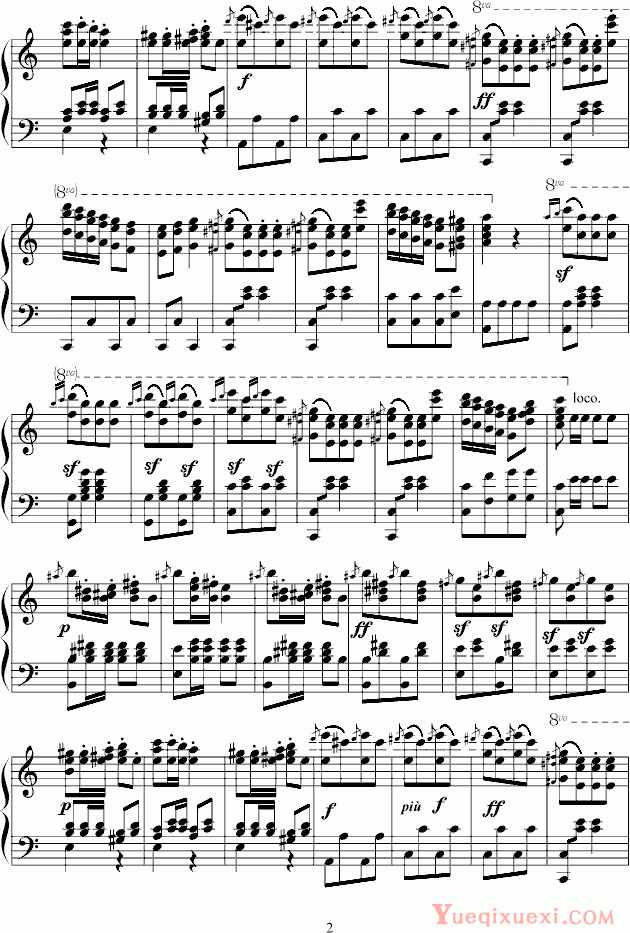 贝多芬《土耳其进行曲》钢琴谱