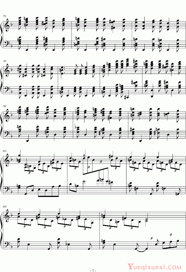 拉赫马尼若夫 拉三第三乐章开头部分 钢琴谱