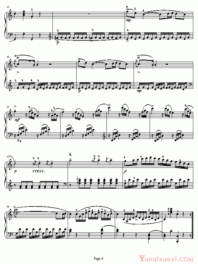 莫扎特 C大调第16钢琴奏鸣曲K.545第一乐章