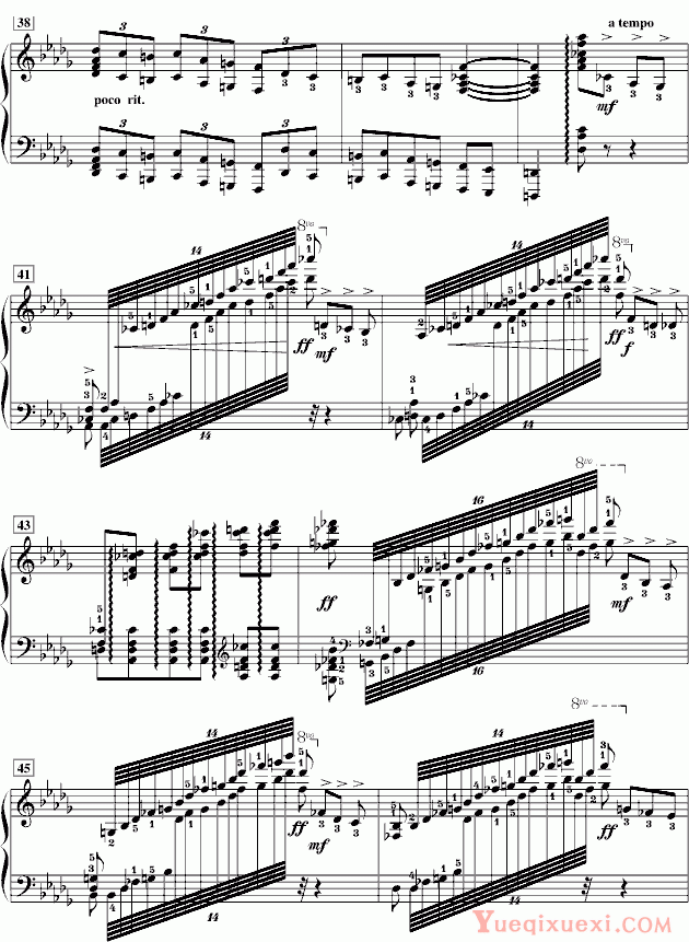 柴科夫斯基 Peter Ilyich Tchaikovsky 降B小调第一钢琴协奏曲（独奏版）