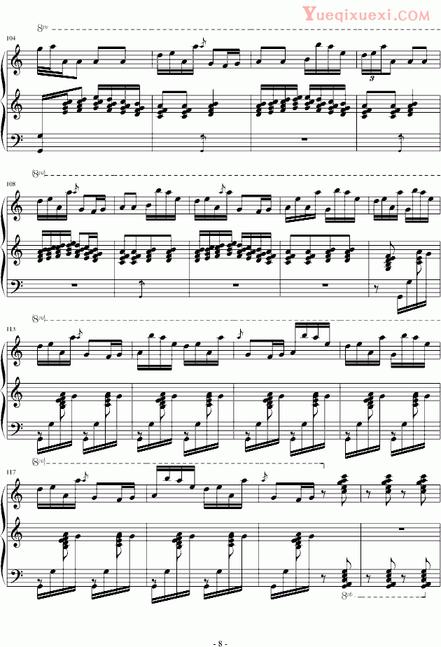 斯特拉文斯基 《彼得鲁什卡》的俄罗斯舞曲 钢琴谱