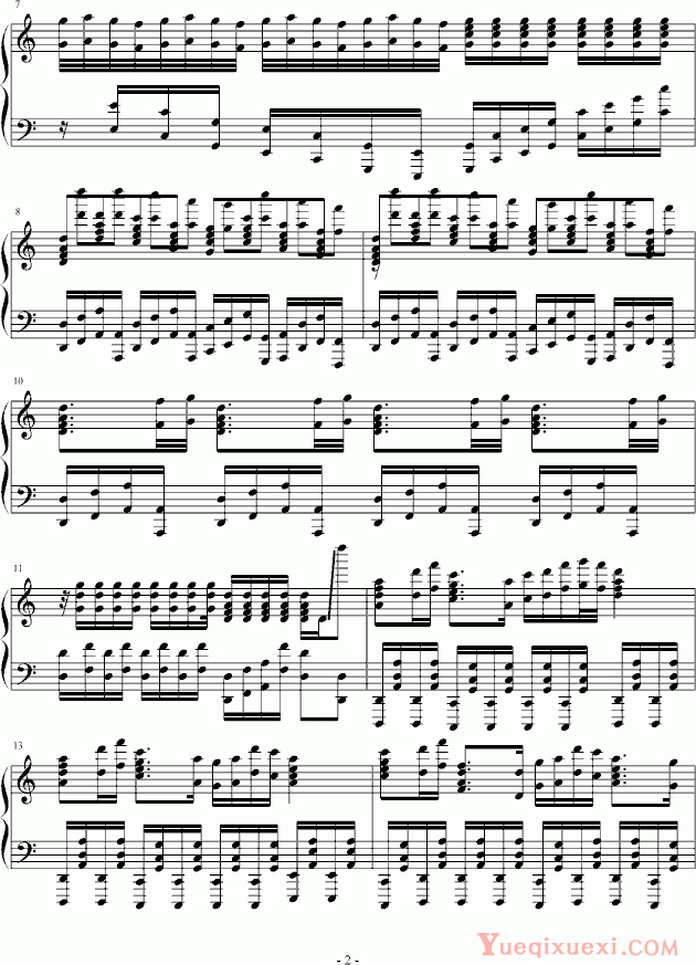 中国名曲 赛马(改编自二胡《赛马》)钢琴谱