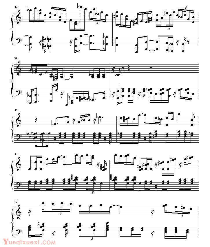 贝多芬-beethoven 绮想輪旋曲 钢琴名人名曲谱