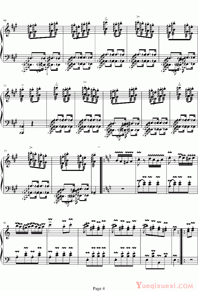 莫扎特 神经病进行曲 钢琴谱