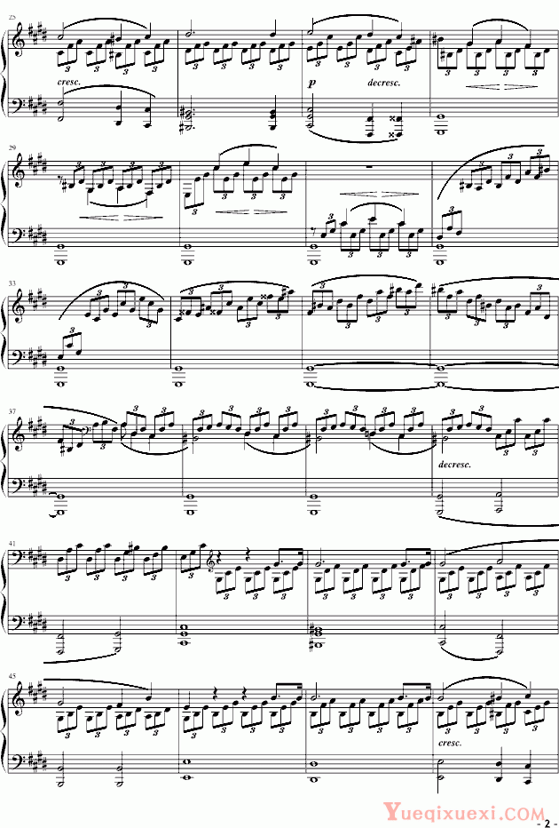 贝多芬beethoven 《月光奏鸣曲》第一乐章 钢琴谱
