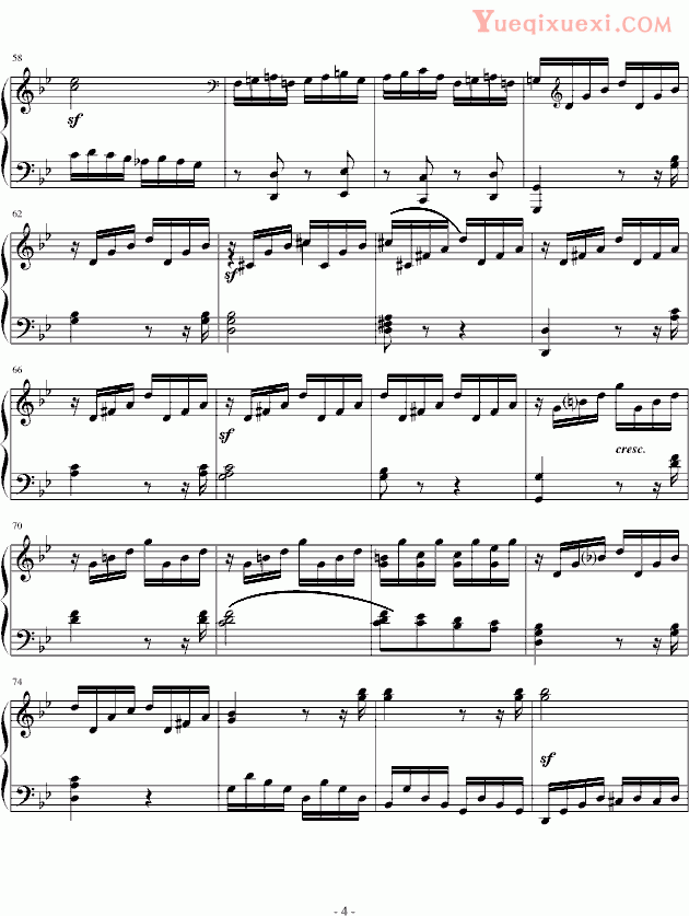 贝多芬 beethoven 热情奏鸣曲第三乐章简化改编版 钢琴谱