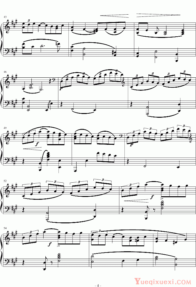 Claude Debussy Arabesque 钢琴谱