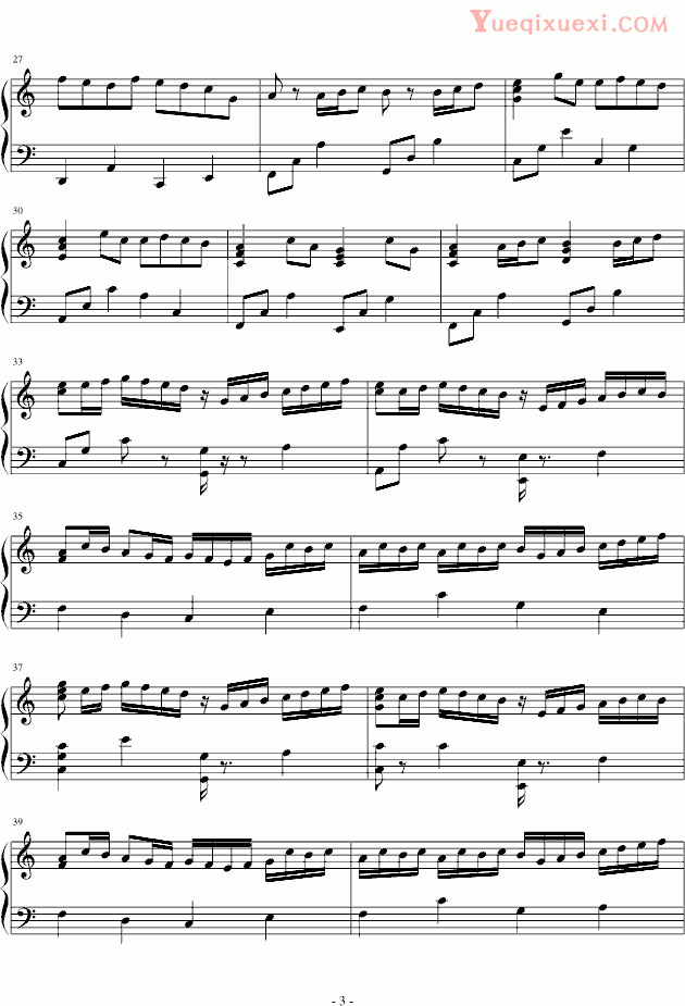 George Winston 卡农钢琴曲（我的野蛮女友插曲） 钢琴谱