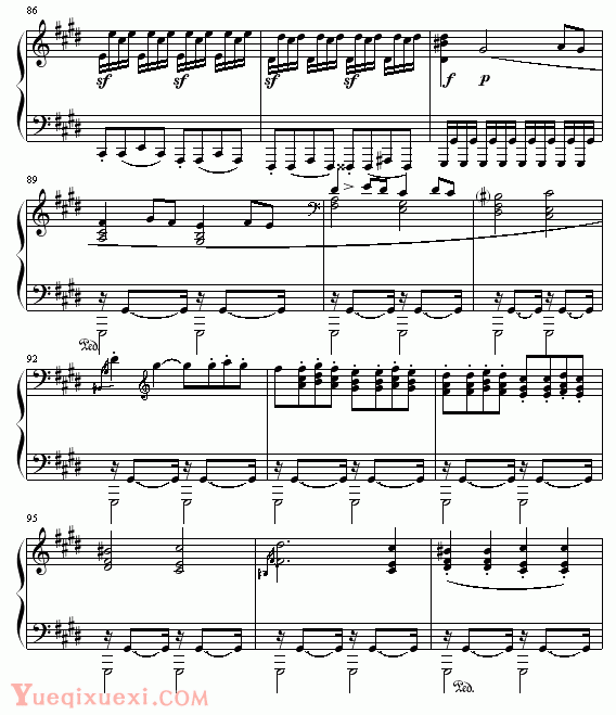 贝多芬-beethoven 月光 第三乐章（钢琴名人名曲)