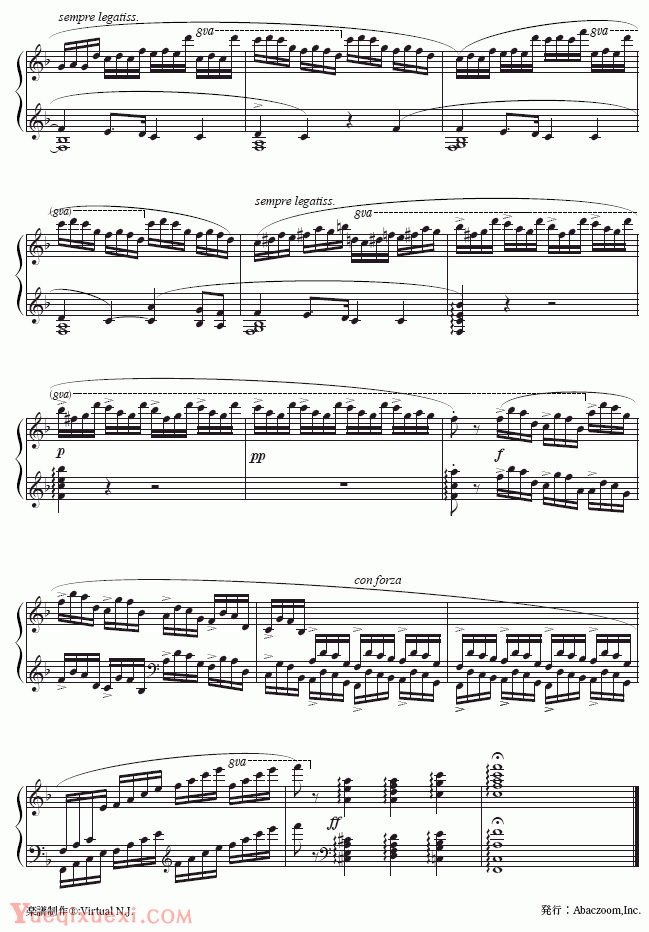 肖邦-chopin 第八练习曲-Etude Op10-8（钢琴名人名曲)