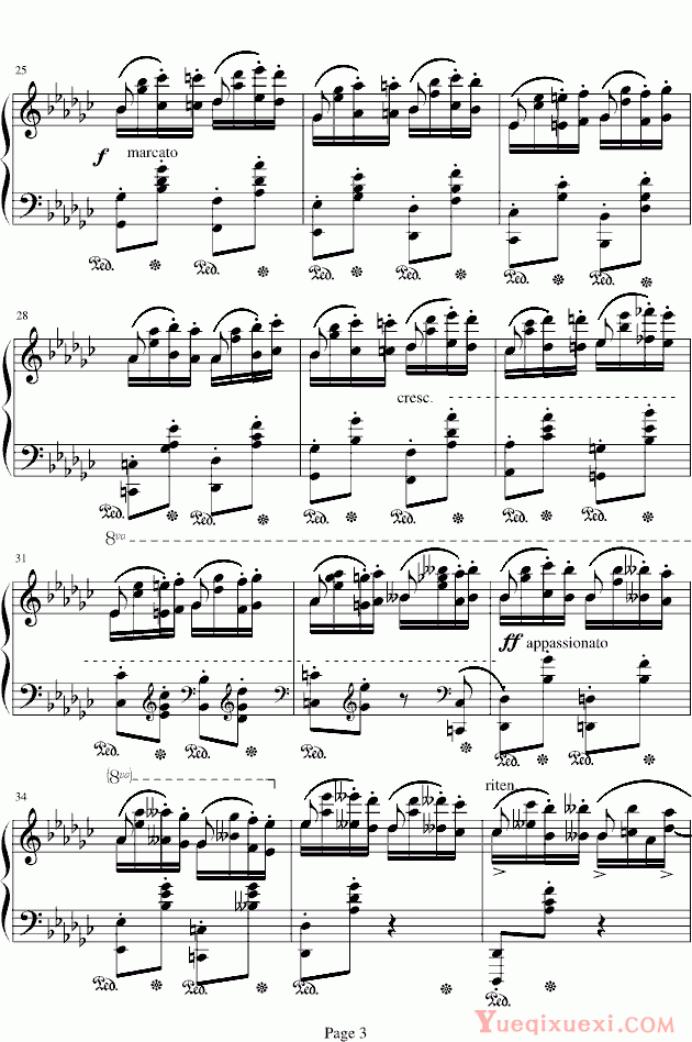 肖邦-chopin 肖邦练习曲op25，no.9