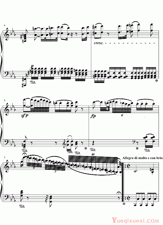 贝多芬 beethoven c小调第八钢琴奏鸣曲 悲怆 第一乐章