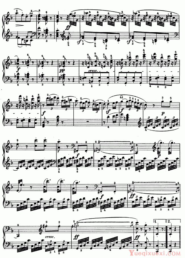 贝多芬-beethoven F大调第六钢琴奏鸣曲 - Op.10—2