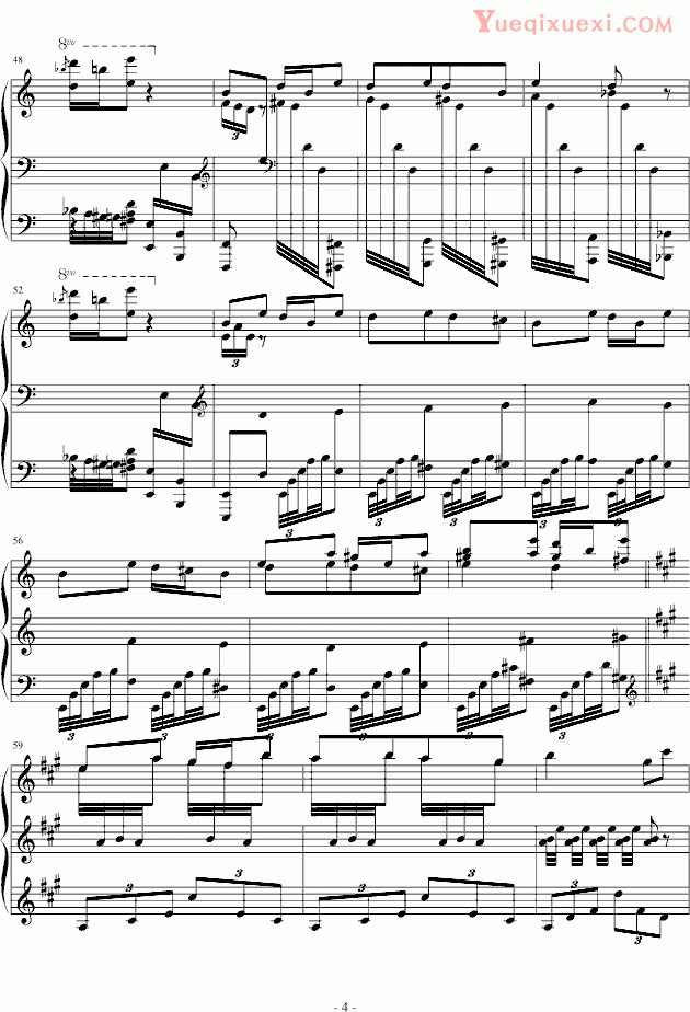 斯特拉文斯基 《彼得鲁什卡》的俄罗斯舞曲 钢琴谱