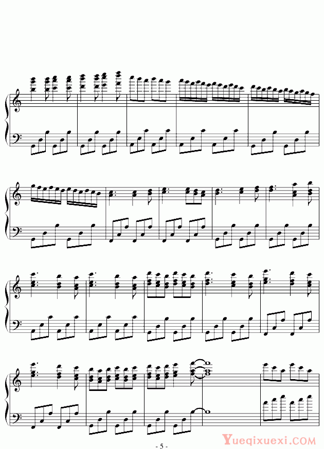 名人名曲 the Piano Guys song for sara 钢琴谱