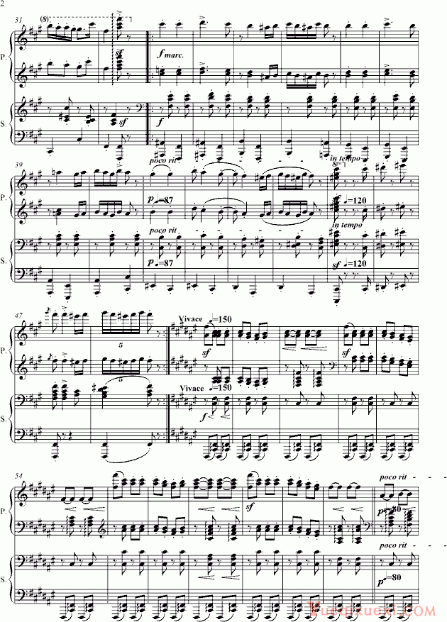勃拉姆斯 Brahms 原版的匈牙利舞曲（四手联弹）