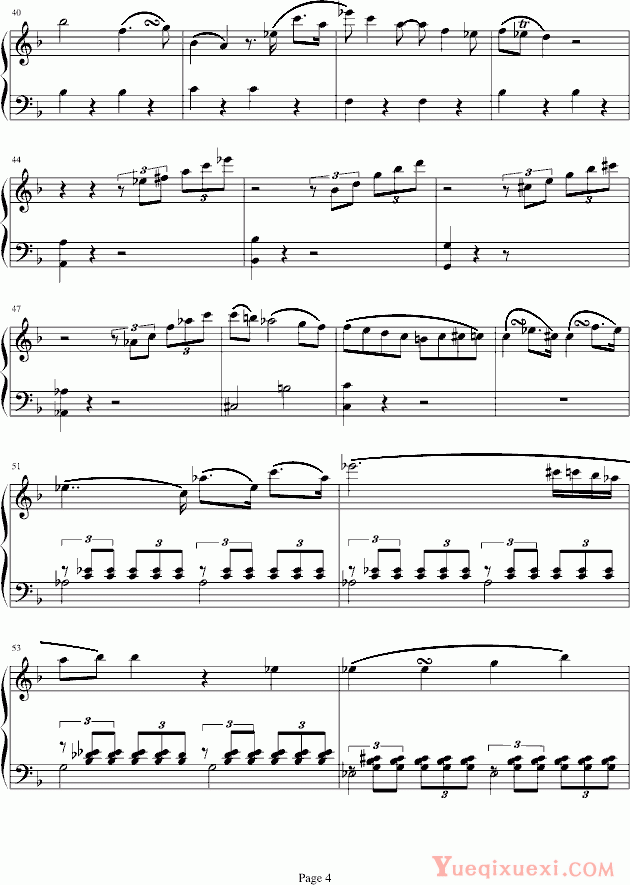 莫扎特第21号钢琴协奏曲 第二乐章 行板 K 467 钢琴谱