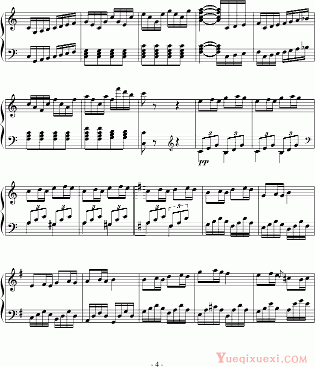贝多芬 beethoven 贝多芬第二十五钢琴奏鸣曲 钢琴谱