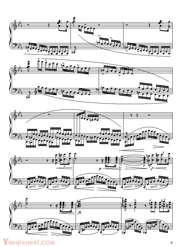 肖邦 Chopin 革命练习曲钢琴名人名曲谱 钢琴谱