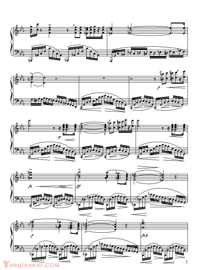 肖邦-chopin 革命练习曲  钢琴名人名曲谱