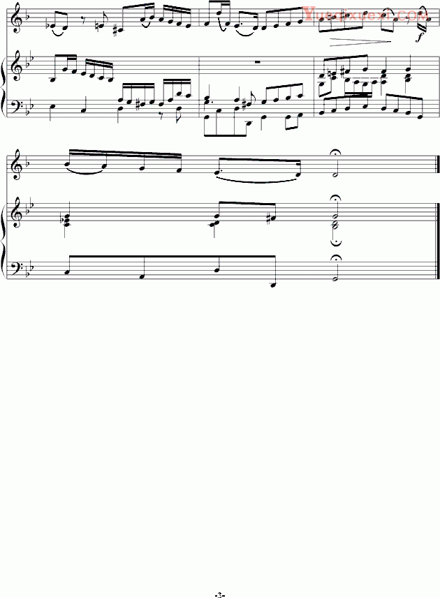 日·贝·廖耶 奏鸣曲第二乐章 钢琴谱