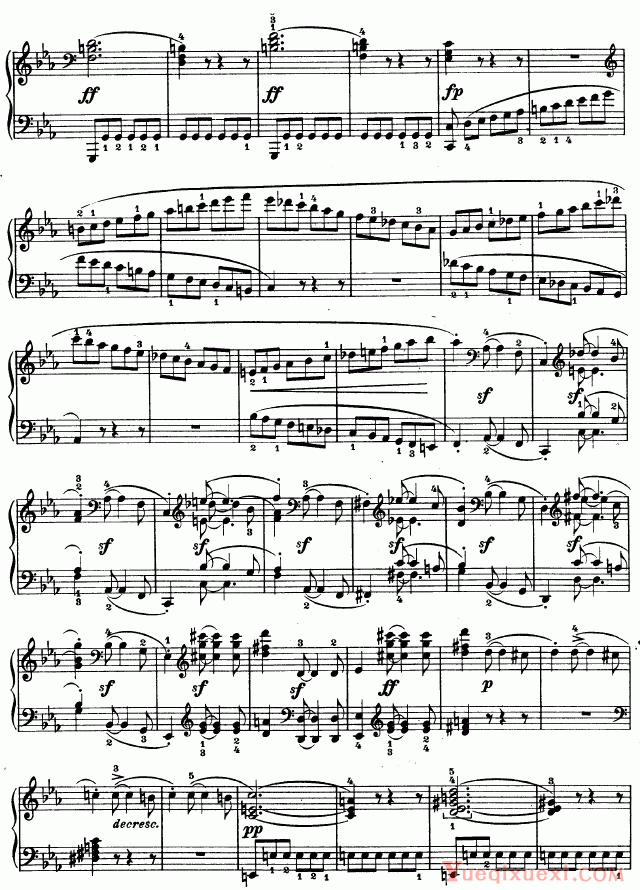 贝多芬-beethoven 降E大调第四钢琴奏鸣曲-Op.7
