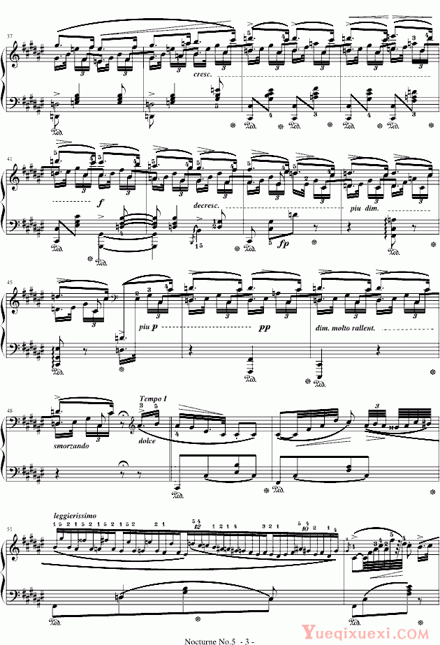 肖邦 chopin 肖邦升F大调夜曲(No.5 Op.15-2)