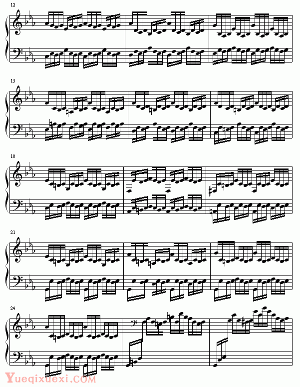 巴赫-P.E.Bach c小调前奏曲（钢琴名人名曲)