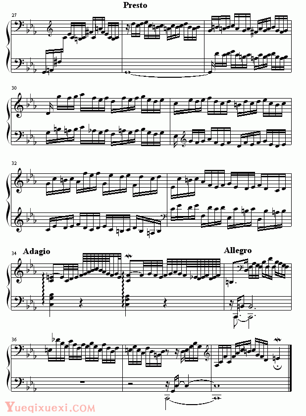 巴赫-P.E.Bach c小调前奏曲（钢琴名人名曲)