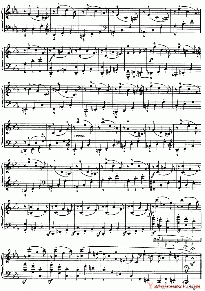 贝多芬-beethoven 第十三钢琴奏鸣曲（Op.27 No.1）