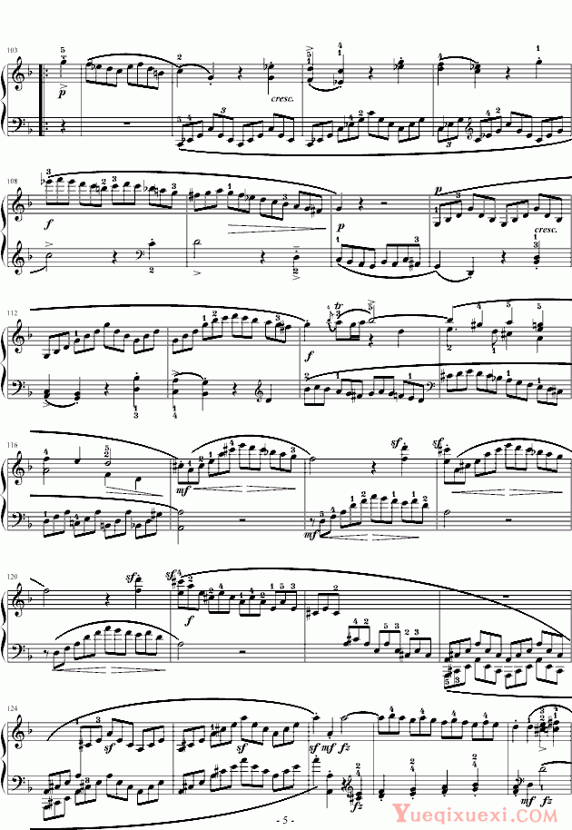 莫扎特F大调钢琴奏鸣曲K533(附指法)