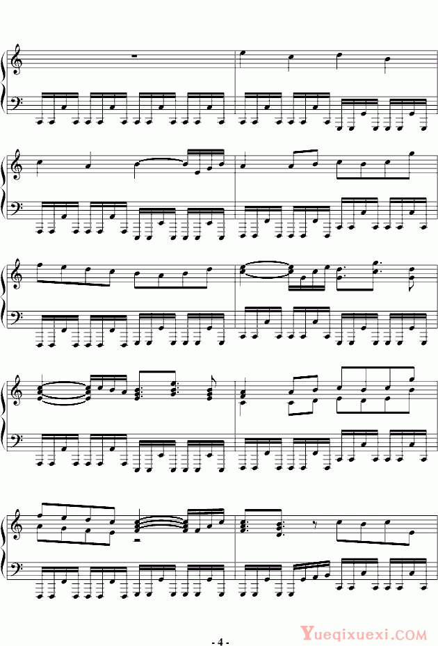 帕赫贝尔 Pachelbel 卡农（钢琴摇滚标准版） 钢琴谱