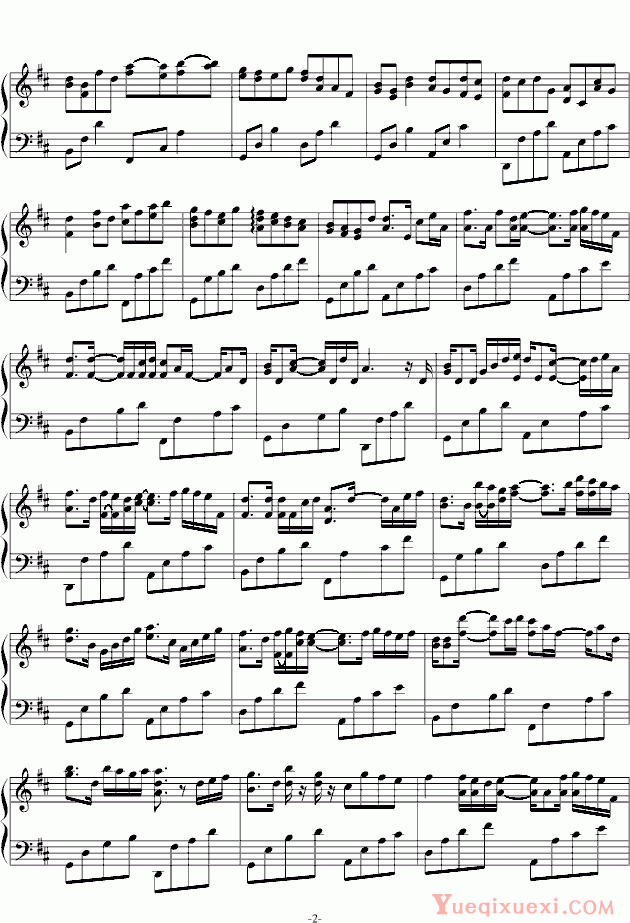 帕赫贝尔 Pachelbel Canon in D Encore （再会卡农） 钢琴谱
