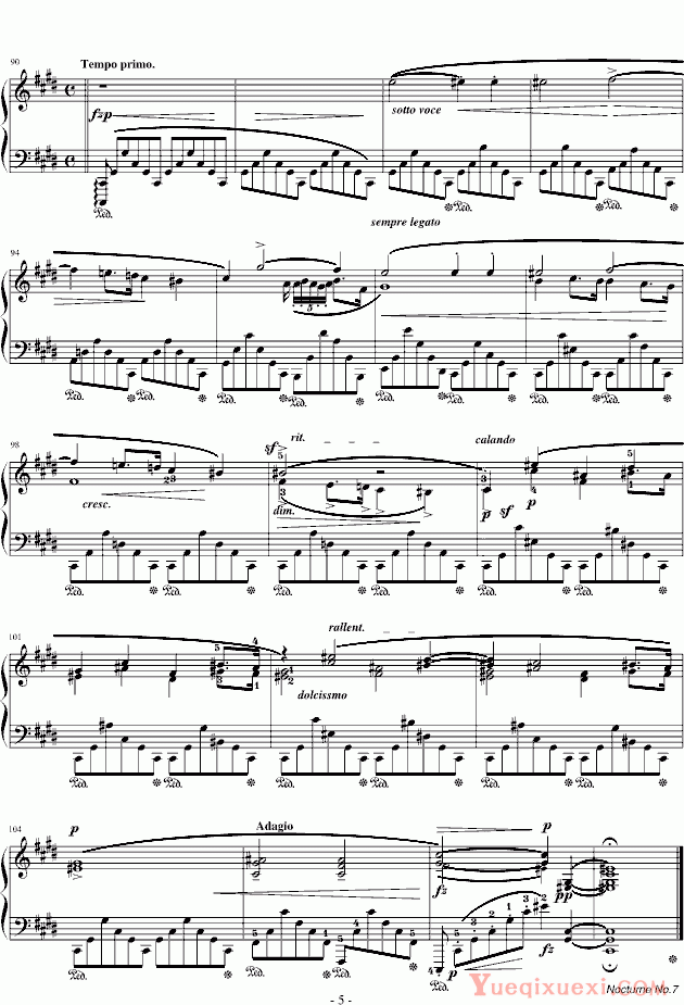 肖邦chopin 肖邦升c小调夜曲(Op.27-1)