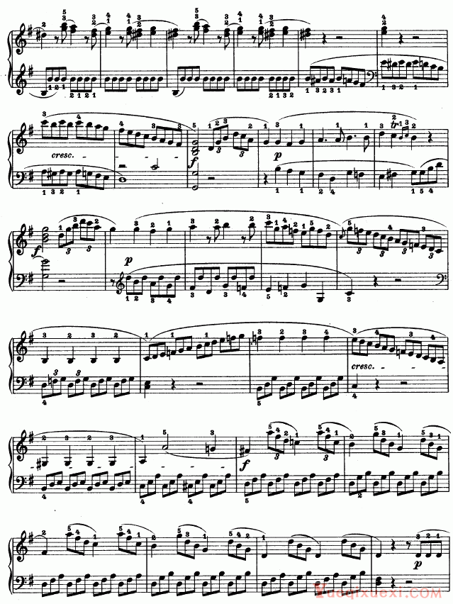 贝多芬-beethoven 第二十钢琴奏鸣曲-Op.49 No.2