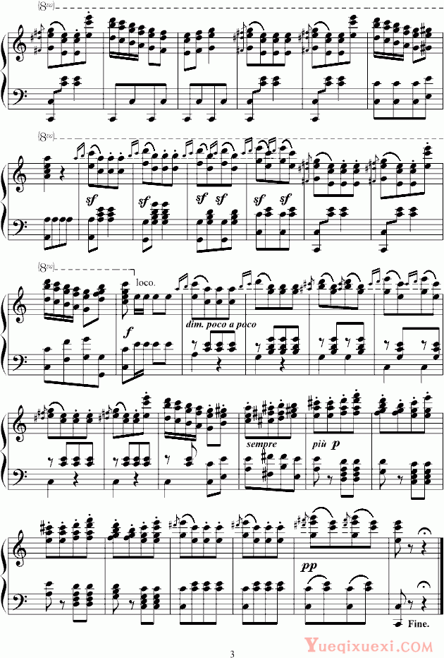 贝多芬《土耳其进行曲》钢琴谱