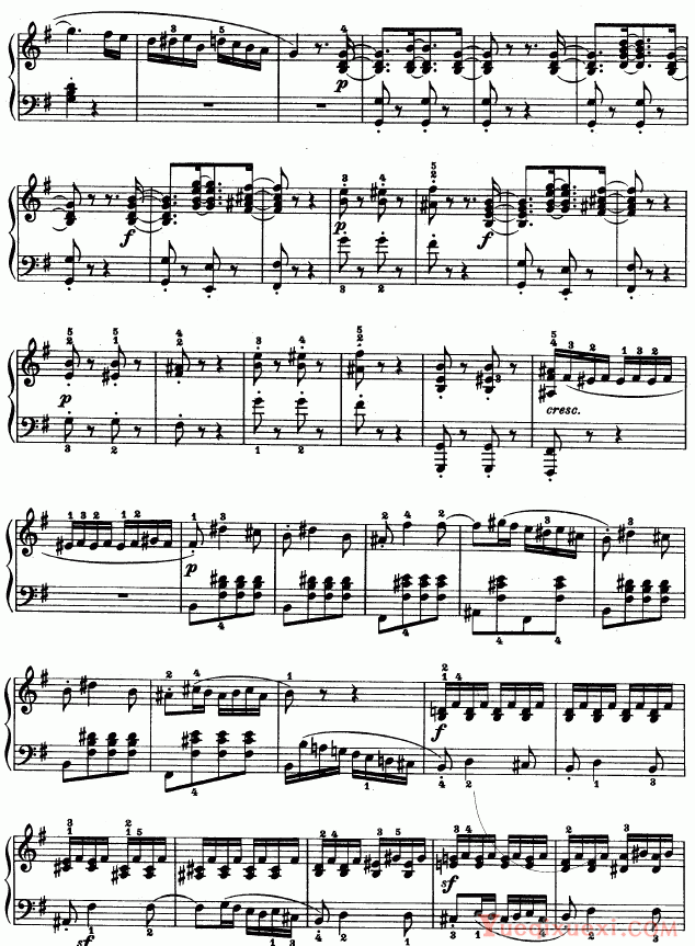 贝多芬-beethoven 第十六钢琴奏鸣曲（Op.31 No.1）