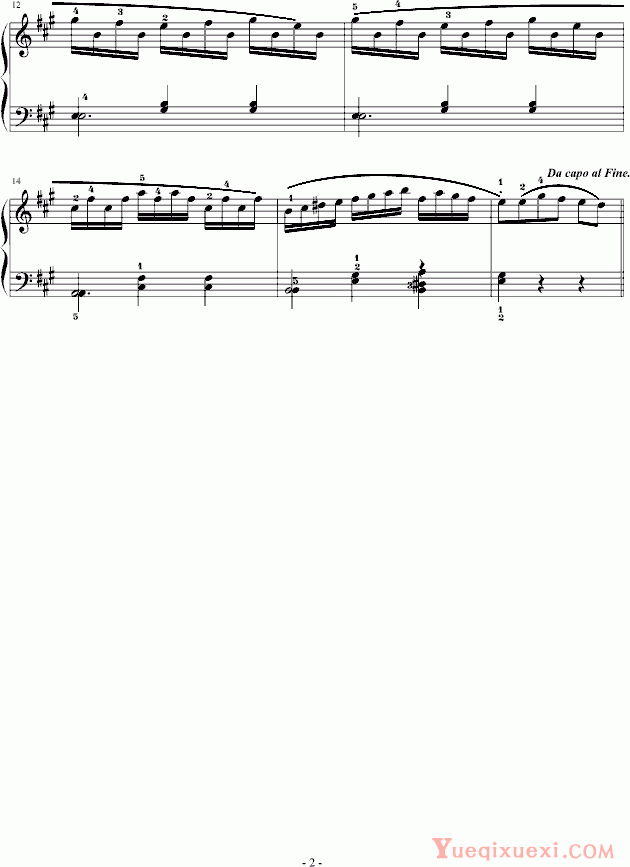 车尔尼 Czerny 车尔尼599第66首（标注指法） 钢琴谱